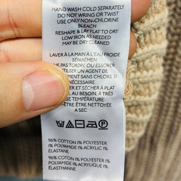 Anthropologie Cardigan Sweater Women's Medium Floral Camo Knit Button Front Flaw - Picture 7 of 12